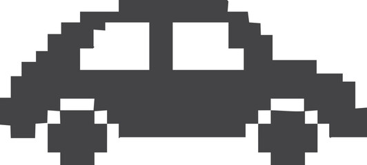 Obraz premium Pixel car side view