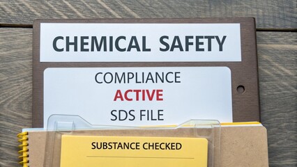 Chemical Safety Compliance Document with Active Status and SDS File for Hazardous Material Management