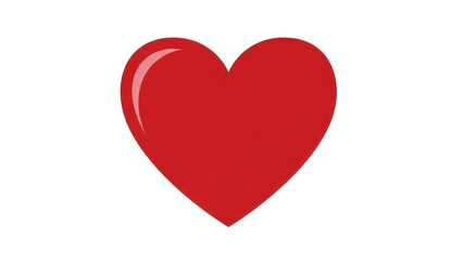 Simplistic Red Heart Illustration symbolizing love affection and emotional connection