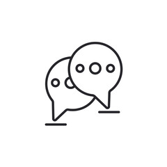 Fototapeta premium communication icons outline and Flat Style,transparent background