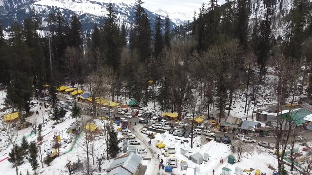 Manali drone video with heavy snowfall. Manali after snowfall drone video. Solang valley manali after snowfall drone video. Manali snowfall video. Manali solang village drone video. Manali drone video
