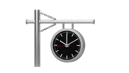 Clock Showing Time on a Sign