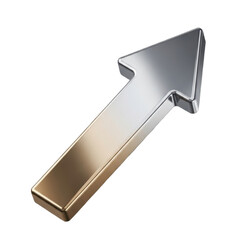 Modern chrome arrow handle
