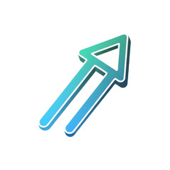Blue gradient arrow pointing up