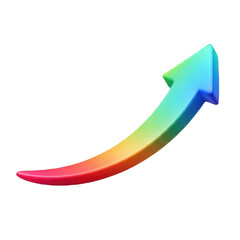 Vibrant rainbow arrow