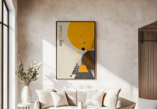 Framed Poster Living Room Template