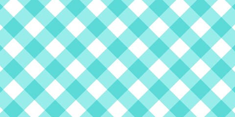 Seamless turquoise gingham checkered pattern background with soft pastel tones, ideal for fabric, wallpaper, wrapping paper, textile design, and modern minimalist graphic projects.