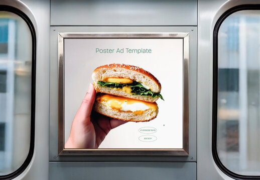 Subway Poster Template with Symmetrical Interior