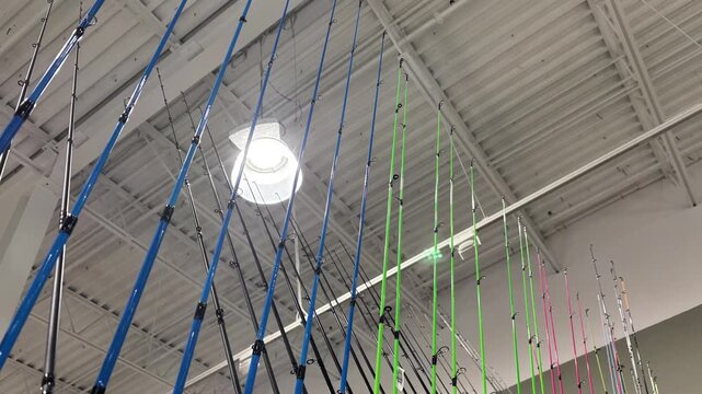 Fishing Rods in a Sporting Good Store or Outlet