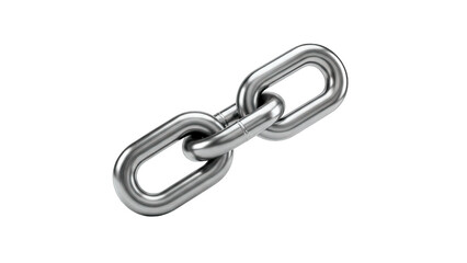 Obraz premium Metal Chain Links Isolated on White Background