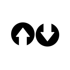 Up Down Arrow Button Icon &ndash; Vertical Navigation Control Symbol