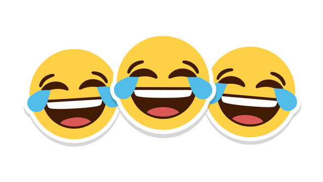 Three Laughing Tears Emojis Icon