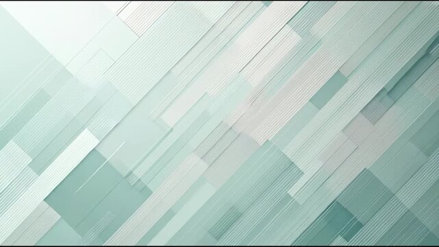 Abstract background with overlapping translucent diagonal geometric shapes in cool blue and green tones, creating a modern design. motion video after effectv