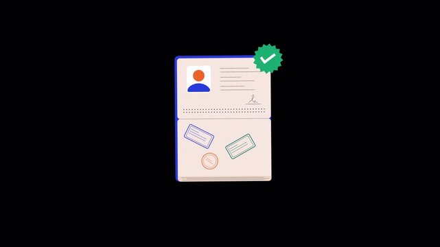 Approved Passport Concept Animation Video - Transparent