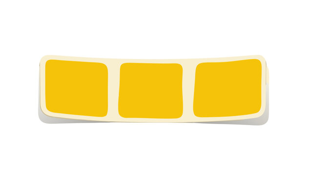 Three Yellow Blank Boxes for Text or Graphics