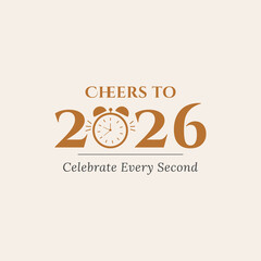 cheers to 2026 new year design
