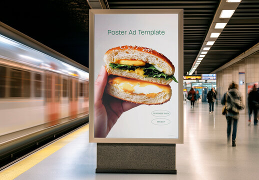 Underground Station Poster Mockup