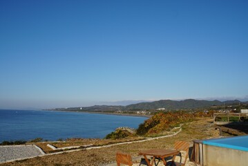 view of Pacific Ocean from Aki City, Kochi - Japan