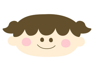 ゆるい可愛い子供の女の子のイラスト