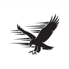 Fototapeta premium Firefly_Imagen_A stylized silhouette of a hawk 611048 vQm