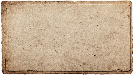 Worn Brown Textured Paper with Transparent Background for Vintage Scrapbooking, PNG