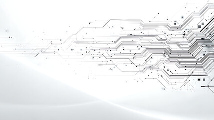 Modern tech circuit design for website, high tech innovation, digital technology solutions, futuristic networking, data connection and technology advancement concept