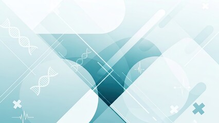 Modern medical technology background with DNA and health symbols