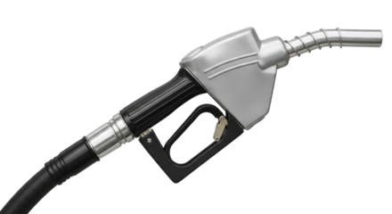 Gasoline pump nozzle on a png transparent