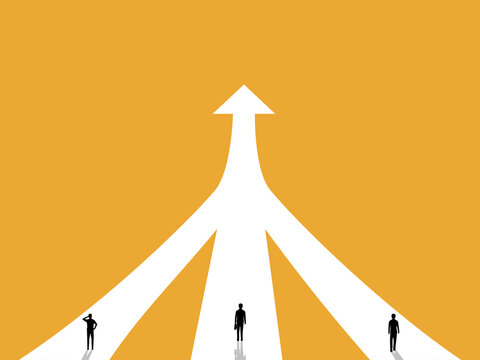 Businessmen come from many different backgrounds but share the same destination