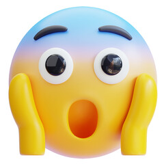 3D Screaming Emoji