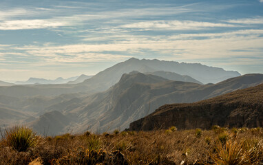 Mountains Of Mexico Seen From Mariscal Canyon Overlook Trail