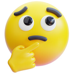 3D Thinking Emoji