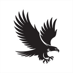 Obraz premium Firefly_Ideogram_A black silhouette of an eagle d 37915 5YR
