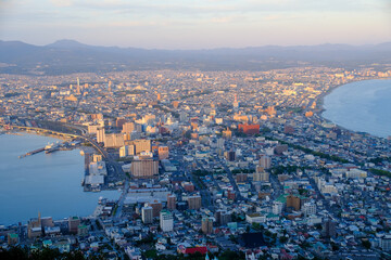 Obraz premium Mountain View of Hakodate