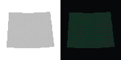 Wyoming dot map vector, USA State