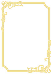 アールヌーボー風フレーム。A4サイズ、縦。