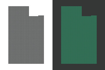 Utah dot map vector illustration, USA State