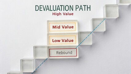 Understanding the Devaluation Path in Economic Concepts with Visual Representation of Value Levels and Rebound Strategy