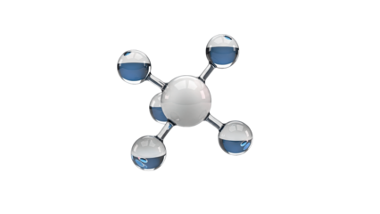 Molecular Structure Isolated on White Background