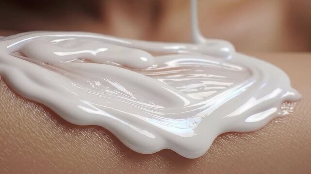 Close Up of Cream Being Applied to Skin Macro Shot