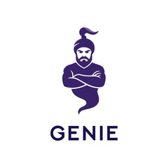 Vector illustration of Genie jin logo template