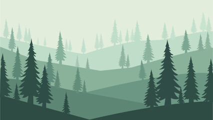 Fototapeta premium winter forest landscape