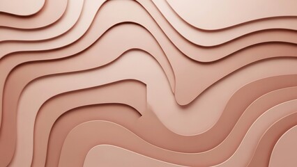 Abstract Topographic Map Layers in Earthy Tones for Background.