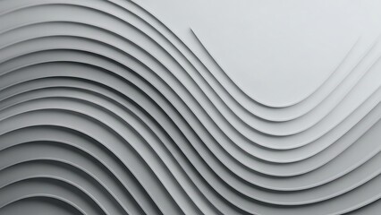Abstract White Wavy Layers Background with Smooth Gradient.