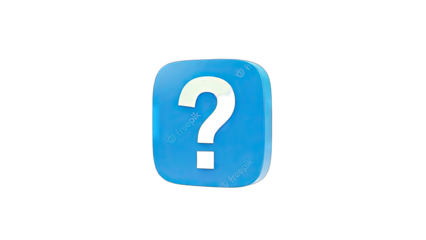 3D Question Mark Icon on Blue Square - Isolated
