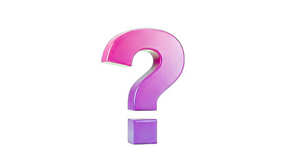 3D Question Mark Isolated on White Background