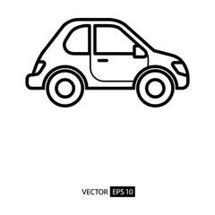 Obraz premium Simple Car Line Drawing Illustration