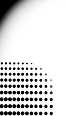 Abstract pattern of black dots on a white background with dramatic lighting