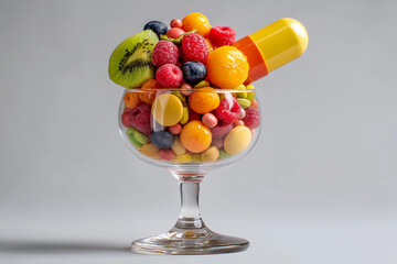 Healthy Living Concept of Natural Nutrition versus Synthetic Supplements