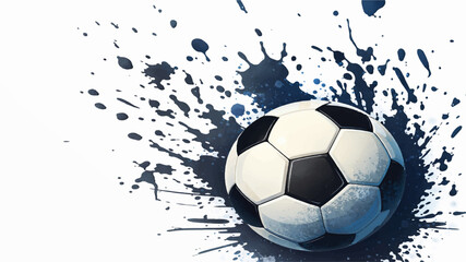 Fototapeta premium Isolated 3D vector illustration of a round leather soccer ball equipment in the shape of a heart on fire for a sports game competition